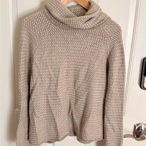 Armani collezioni cowl neck sweater size 8 light grey/ beige greige